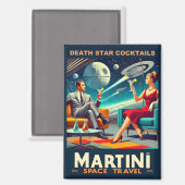 Aimant Martini Space Affiches de voyage Death Star Cockta (Recto/Verso)
