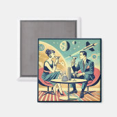 Aimant Martini Space Travel Affiches de l'équipage de con (Recto/Verso)