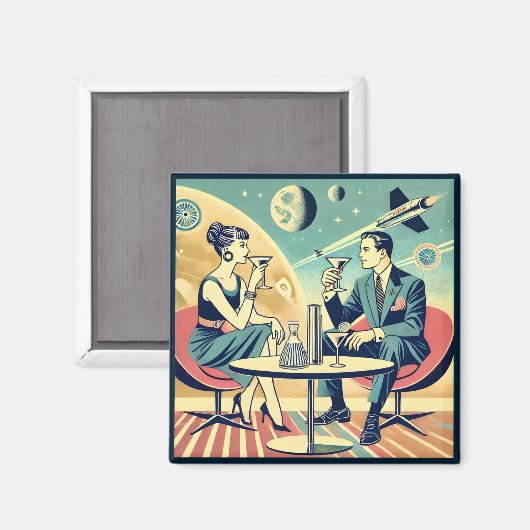 Aimant Martini Space Travel Affiches de l'équipage de con (Recto/Verso)