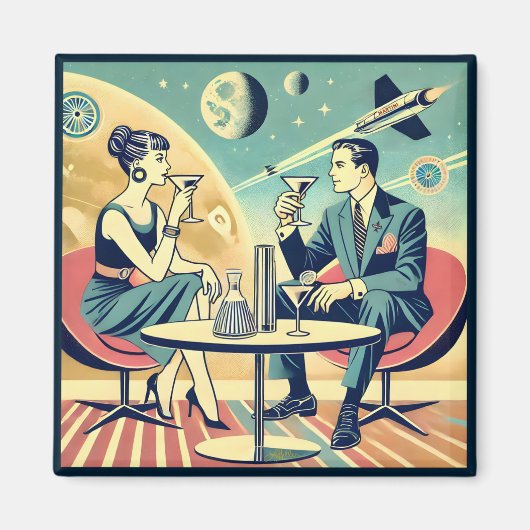 Aimant Martini Space Travel Affiches de l'équipage de con (Devant)