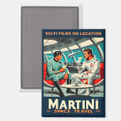 Aimant Martini Space Travel Poster Films Sci-Fi Dans L'Es (Recto/Verso)