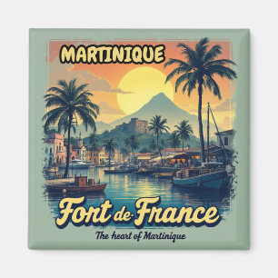 Aimant Martinique Fort-de-France Vintage Magnet