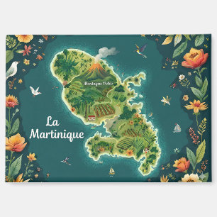 Aimant Martinique – Illustrated Island Map