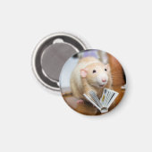 Aimant Marty Mouse aime lire l'aimant (Recto/Verso)