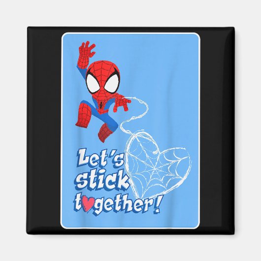 Aimant Marvel Spider-man Restons Ensemble Saint-Valentin (Devant)