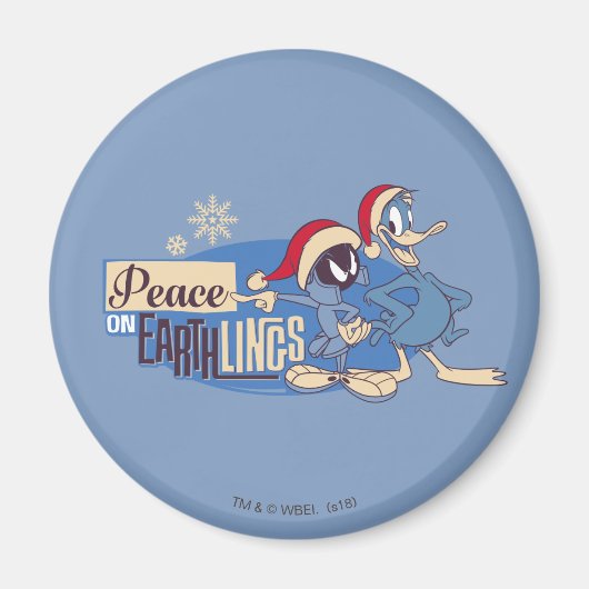 Aimant MARVIN LE MARTIAN™ - Paix sur terre (Devant)