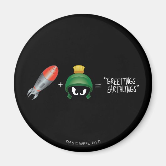 Aimant MARVIN L'équation Emoji MARTIAN™ (Devant)