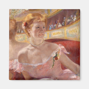Aimant Mary Cassatt - Femme avec collier de perle dans un