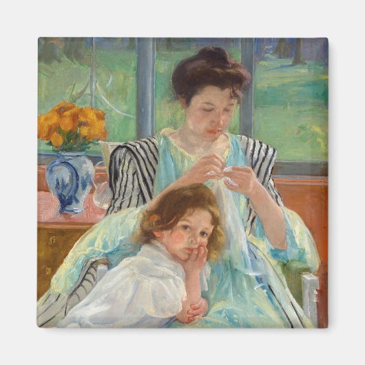 Aimant Mary Cassatt - Jeune Mère Cousant (Devant)