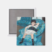 Aimant Mary Cassatt - Petite fille dans un fauteuil bleu (Recto/Verso)