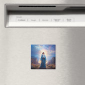 Aimant Mary of Nazareth Walking Alone – Christian Artwork (In Situ (Lave-vaisselle))