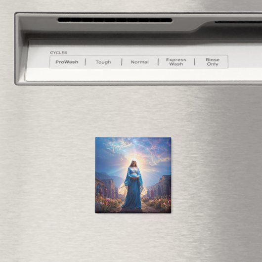 Aimant Mary of Nazareth Walking Alone – Christian Artwork (In Situ (Lave-vaisselle))