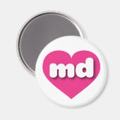 Aimant Maryland rose chaud - J'aime md (Recto/Verso)