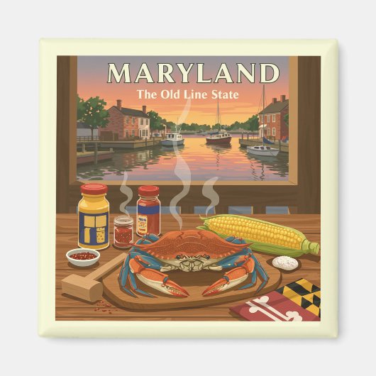 Aimant Maryland vintage (Devant)