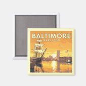 Aimant Maryland vintage Baltimore (Recto/Verso)