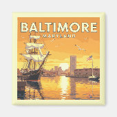 Aimant Maryland vintage Baltimore (Devant)