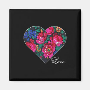 Aimant Masani Scarf Floral Heart Lot Amour Amérindien