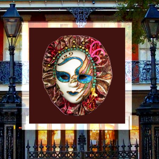 Aimant Mascarade, Mardi Gras, Masque de Carnaval