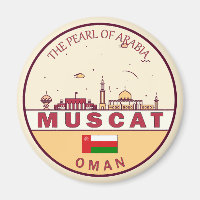 Mascate Oman City Skyline Emblem