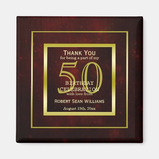 Aimant Masculine Double Gold Frame 50e anniversaire (Devant)