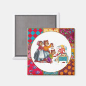 Aimant Masha et 3 ours (Recto/Verso)