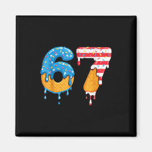 Aimant Mason 67 Glace Dégoulinante Mème Six Sept Drapeau