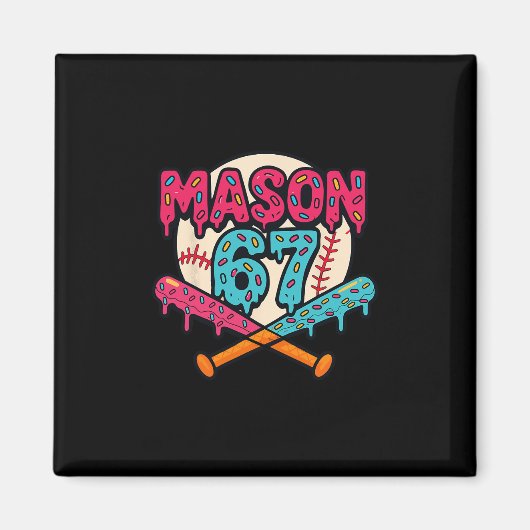 Aimant Mason 67 Graphique drôle de glace qui coule Mème à (Devant)