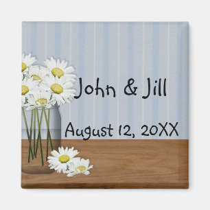 Aimant Mason Jar Daisies Favoriser l'aimant