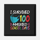 Aimant Masqué 100 Jours De Cadeau Étudiant Enseignant (Devant)