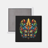 Aimant Masque de Carnaval Brésil Rio (Recto/Verso)