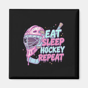 Aimant Masque de gardien de hockey à gouttes de glace Eat