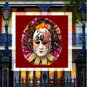 Aimant Masque de masquerade, masque de Mardi Gras 