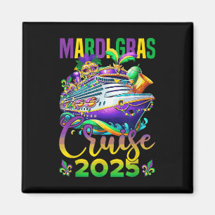 Aimant Masque de perles de croisière drôle Mardi Gras 202
