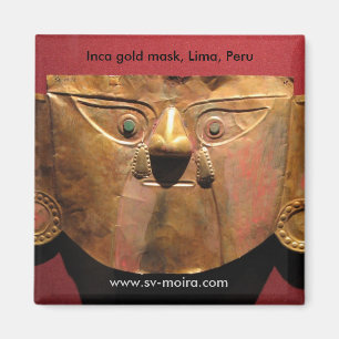 Aimant Masque en or inca, Lima, Pérou