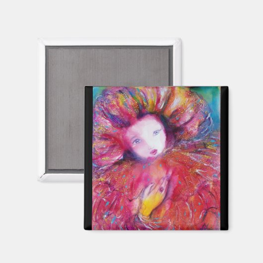 AIMANT MASQUE EN ROUGE (Recto/Verso)