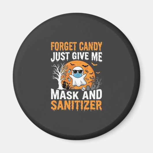 Aimant Masque et désinfectant Halloween Ghost Design_1 (Devant)