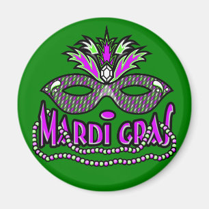 Aimant Masque et perles de mardi gras de KRW