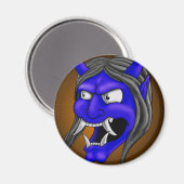 Aimant Masque japonais Hannya (Recto/Verso)