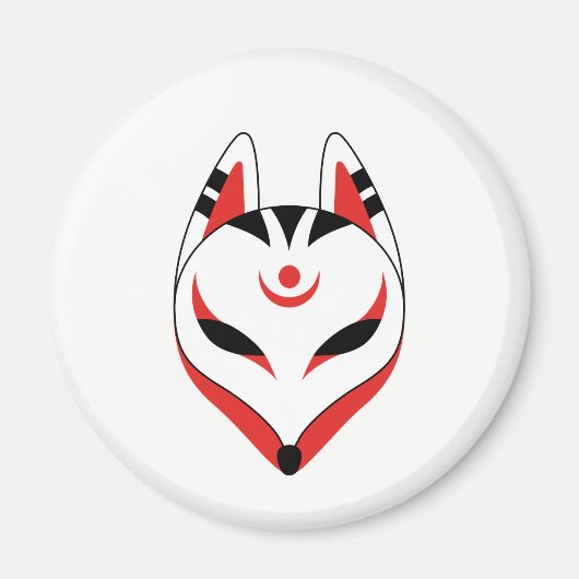 Aimant Masque japonais Kitsune Fox (Devant)