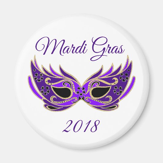 Aimant Masque Mardi Gras 2018 (Devant)