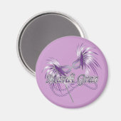 Aimant Masque Mardi Gras Violet (Recto/Verso)