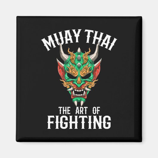 Aimant Masque Oni Muay Thai - Gi de boxe thaïlandaise et  (Devant)