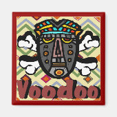 Aimant Masque orthographique vaudou (Devant)