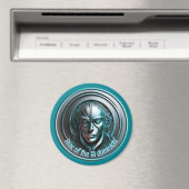 Aimant Masque robotique bleu - Montée de l'AI dominioN (In Situ (Lave-vaisselle))