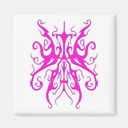 Aimant Masque Tribal Rose Élégant Design Abstrait (Devant)