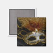 Aimant Masquerade de Gold Carnival Ventian (Recto/Verso)