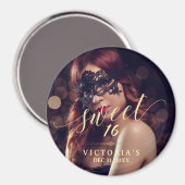 Aimant Masquerade Photo Sweet 16 Anniversaire (Recto/Verso)