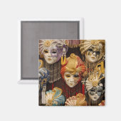 Aimant Masques de carnaval à Venise (Recto/Verso)