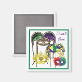 Aimant Masques de Mardi Gras 1 (Recto/Verso)