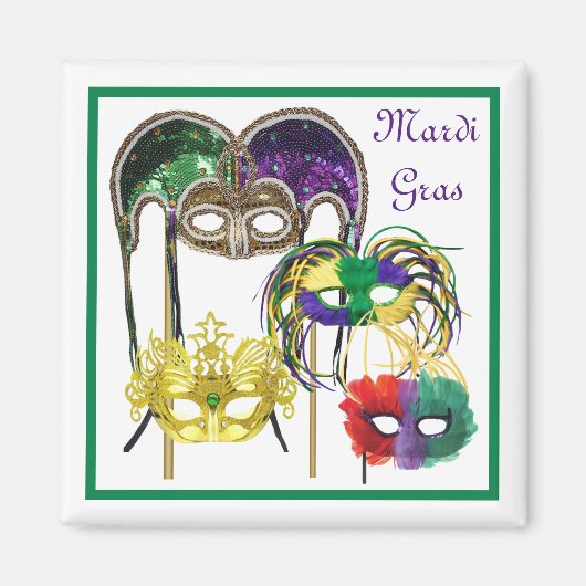 Aimant Masques de Mardi Gras 1 (Devant)